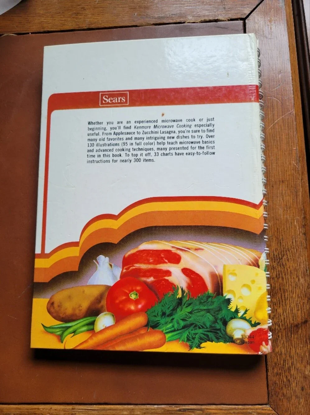 Vintage Sears Kenmore Microwave Cooking Book/1984/Hardback/Spiral Bound/192 Pgs.